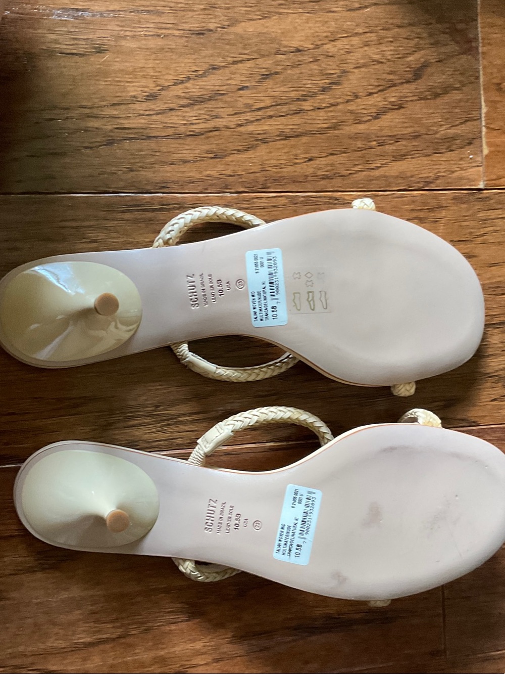 SCHUTZ Braided Double-Strap Slide Sandals in Cream - Picture 3 of 3